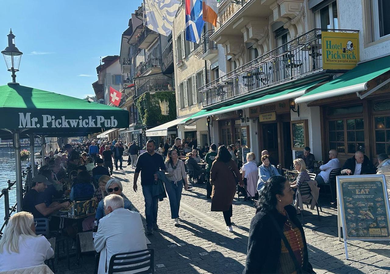 Hotel Pickwick And Pub "The Room With A View" Lucerna Exterior foto